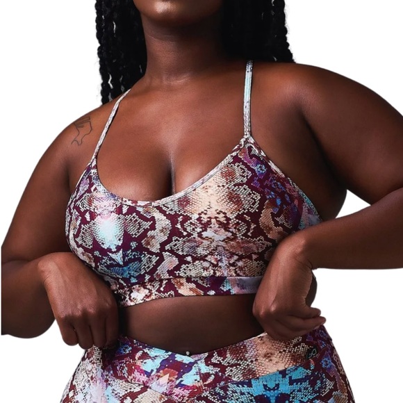 LiCi Fit Cobra Convertible Bra SMALL S ✨  Snakeskin Workout Top LICIFIT - Picture 1 of 5